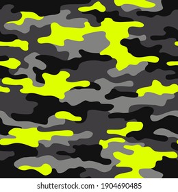 La textura de camuflaje es un patrón sin fisuras. Resumen del fondo de camo militar moderno para tela y moda de la impresión textil. Ilustración vectorial.