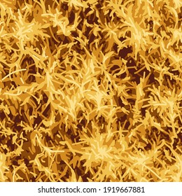 Camouflage texture seamless pattern. Abstract hand drawn endless floral branch background in military style. Fabric and fashion print template. Vector illustration.