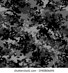 La textura de camuflaje es un patrón sin fisuras. Resumen de un interminable y moderno ornamento militar de camo para tela y estampado textil de moda. Fondo vectorial.