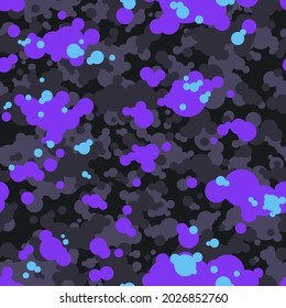 Camouflage texture seamless pattern. Abstract modern endless camo texture with spot of circles. Vector illustration.