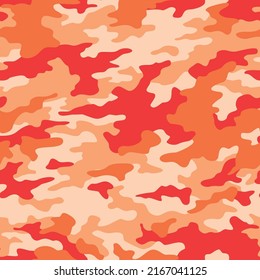 Camouflage texture seamless pattern. Abstract modern military camo background for fabric and fashion textile print. Vector illustration.