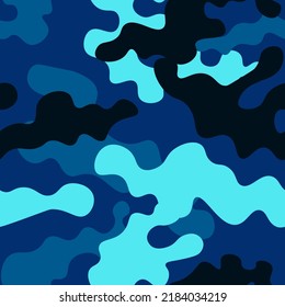 Camouflage texture seamless pattern. Abstract modern military camo texture for army and hunting print. Endless vector background