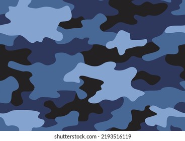 Camouflage texture seamless pattern. Abstract modern military ornament for army and hunting print. Vector background.