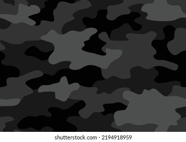 Camouflage Textur nahtlose Muster. Abstrakte moderne militärische Ornamente für Armee- und Jagddruck. Vektorhintergrund.