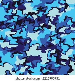 Camouflage texture seamless pattern. Abstract modern military camo background for fabric and fashion textile print. Vector illustration.