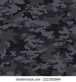 Camouflage texture seamless pattern. Abstract modern military camo background for fabric and fashion textile print. Vector illustration.