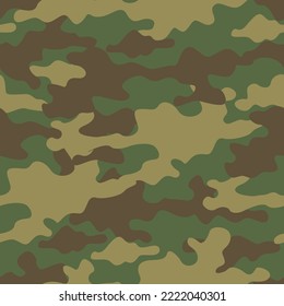 Camouflage texture seamless pattern. Abstract modern military camo background for fabric and fashion textile print. Vector illustration.