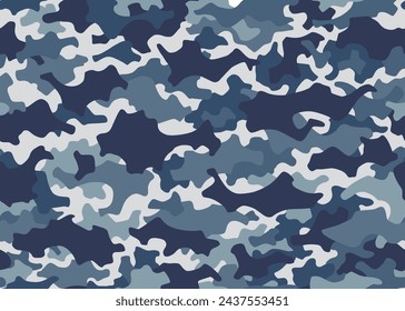 Camouflage texture seamless pattern. Abstract modern camo background for fabric and fashion textile print. Woodland style. Textures of classic clothing in masking style