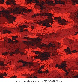 Camouflage texture seamless pattern with chaotic tiles. Abstract modern military ornament for fabric and fashion textile print. Vector background.
