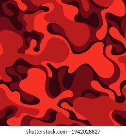 Camouflage Texture Seamless Pattern Curve Spots Stock Vector (Royalty ...