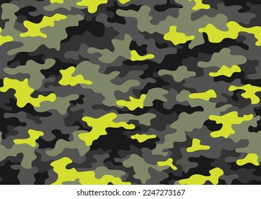 Camouflage texture seamless pattern. Military style abstract modern endless ornament for fabric and fashion textile print. Vector background.
