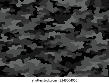 Camouflage texture seamless pattern. Military style abstract modern endless ornament for fabric and fashion textile print. Vector background.