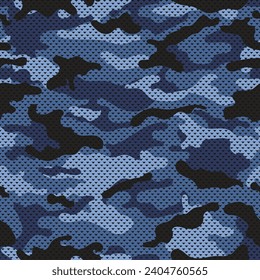 Camouflage texture seamless pattern with triangle grid. Vector camouflage pattern for clothing design. Arctic military camouflage