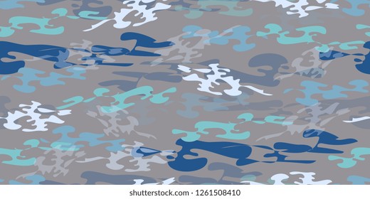 Camouflage texture from shapeless blots. Seamless background