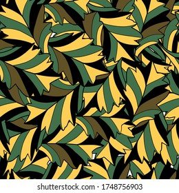 Textura de camuflaje. Hojas rayadas. Patrón veloz. Diseño para tela, impresión, envoltura.