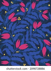 Camouflage tulip flowers seamless pattern