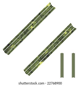 Camouflage tyre tracks