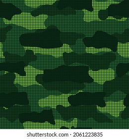 Camouflage uniform. Grid. Vector. Textile.
