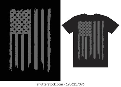 Camouflage USA Flag T-Shirt. American Flag shirt. Design template for t-shirt print, poster, cases, cover, banner, gift card, label sticker, flyer, mug.