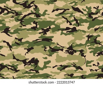 Patrón interminable de fondo de vector de camuflaje para impresión