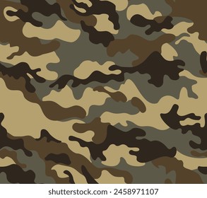 
Camouflage vector brown gray background, fashion design for textiles