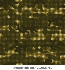 Camouflage vector forest. Print on clothes. Modern.