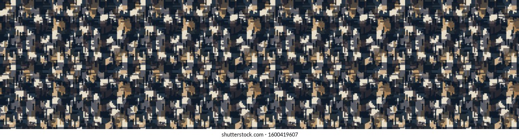 Camouflage vector grey marl heathered texture banner background. Faux cotton fabric vertical T Shirt style. Vector border pattern design. Camouflage gray melange space dye textile ribbon trim edge