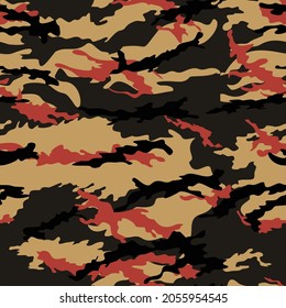 camouflage vector illustration trendy modern seamless pattern for textiles.
