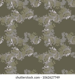Camouflage, vector pattern. Classic urban style, masking paintball camo repeat print. Grey, khaki and olive green colors camoflage texture. Wallpaper, backdrop, cover etc.