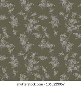 Camouflage, vector pattern. Classic urban grunge style, masking camo repeat print. Grey, khaki and olive green colors camoflage texture. Wallpaper, backdrop, cover etc.