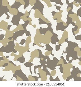Camouflage vector pattern seamless sand print light spots for printing clothes, fabric.