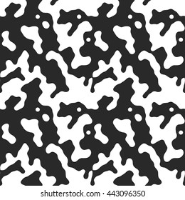 Camouflage vector seamless pattern. Abstract camouflage background illustration. Woodland camo rough camouflage pattern. Army military camouflage uniform textile.