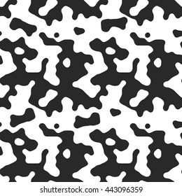 Camouflage vector seamless pattern. Abstract stain camouflage background. Woodland camo rough spotted pattern. US uniform military style.