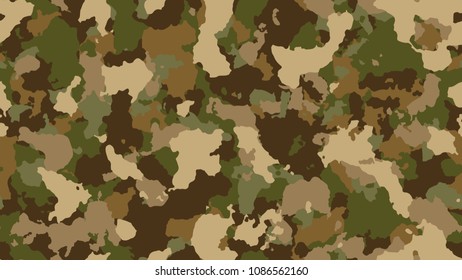 Camouflage vector seamless pattern background. Military abstract illustration. Soldier camo texture for army, navy, hunting, fashion cloth textile. Fabric colorful modern design style for uniform.