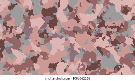 Camouflage vector seamless pattern background. Military abstract illustration. Soldier camo texture for army, navy, hunting, fashion cloth textile. Fabric colorful modern design style for uniform.