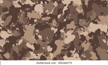 Camouflage vector seamless pattern. Military texture illustration. Camo clothing while hunting. Khaki design style for t-shirt.