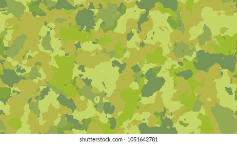 Camouflage vector seamless pattern. Military texture illustration. Camo clothing while hunting. Khaki design style for t-shirt.
