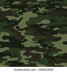 
camouflage vector seamless print on clothing and wallpaper