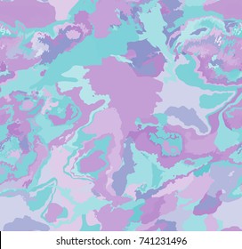 Camouflage vector seamless repeating pattern colored pastel.