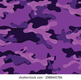 textura vectorial de camuflaje, patrón transparente púrpura, diseño de diseño moderno de impresión.
