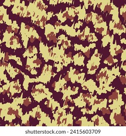 Camouflage Vector Vivid Repeated Exotic Graphic Design. Purple Seamless Modern Graphic Clouds. GoldBlue  Seamless Pattern. Multicolor Repeated Abstract Graphic Art.