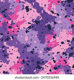 Camouflage watercolor seamless pattern. Trendy style camo, repeat print.  Design element for sale banners, posters, labels, and gift wrapping paper.