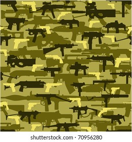 Camouflage without a seam the weapon
