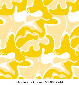 Camouflage  yellow and white patterns.