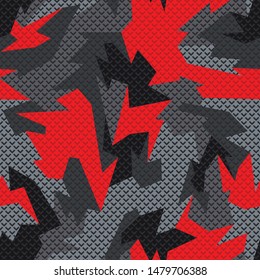 Camouflagegeometric texture seamless pattern. Abstract modern camo endless polygonal ornament with simple tiles grid. Vector background for fabric print and vinyl wrap.