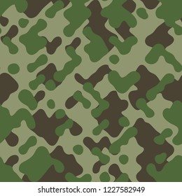 Camouflagr seamless pattern. Abstract modern digital military texture endless background. Vector illustration.