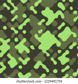 Camouflagr seamless pattern. Abstract modern digital military texture endless background. Vector illustration.