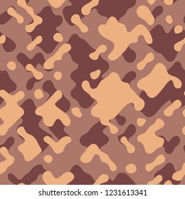 Camouflagr seamless pattern. Abstract modern digital military texture endless background. Vector illustration.