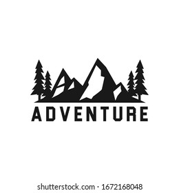 Camp and adventure illustration logo