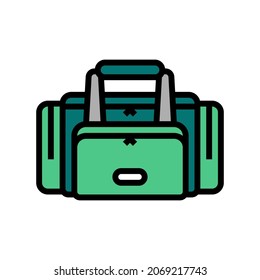 camp bag color icon vector. camp bag sign. isolated symbol illustration